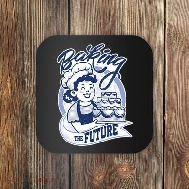 Baking The Future Retro Cartoon Coaster