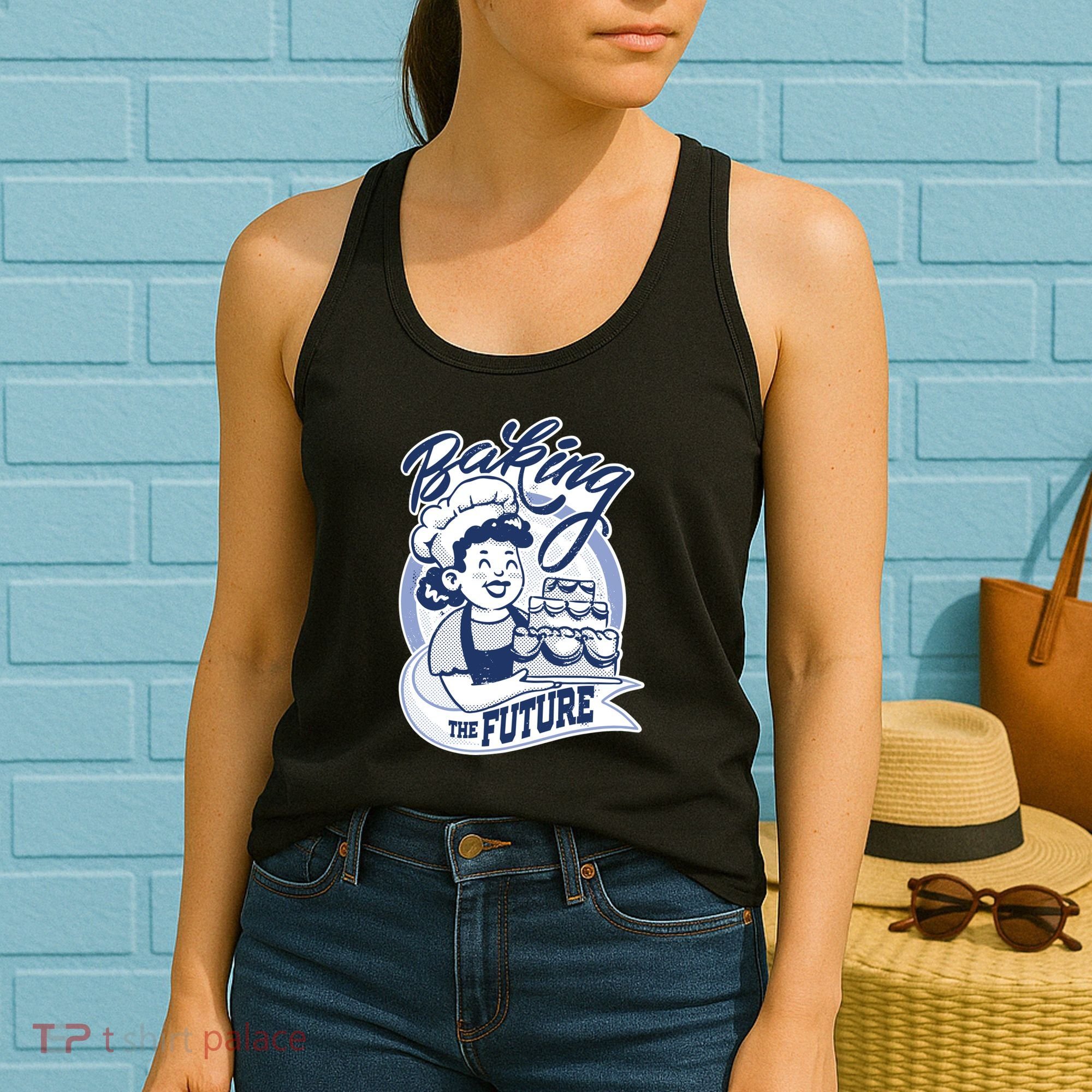 Baking The Future Retro Cartoon Women's Tank Top
