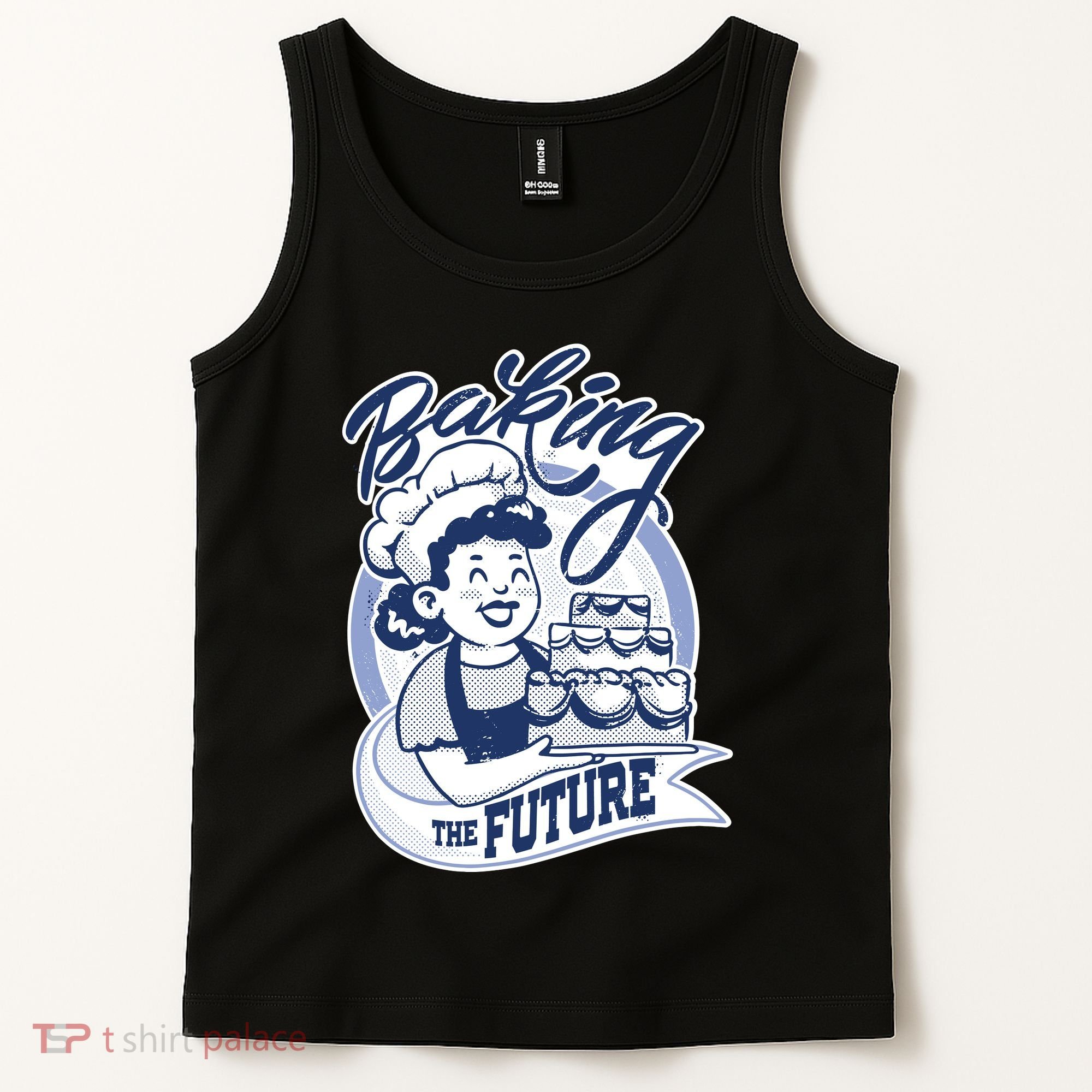 Baking The Future Retro Cartoon Tank Top