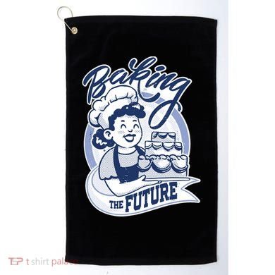 Baking The Future Retro Cartoon Golf Towel