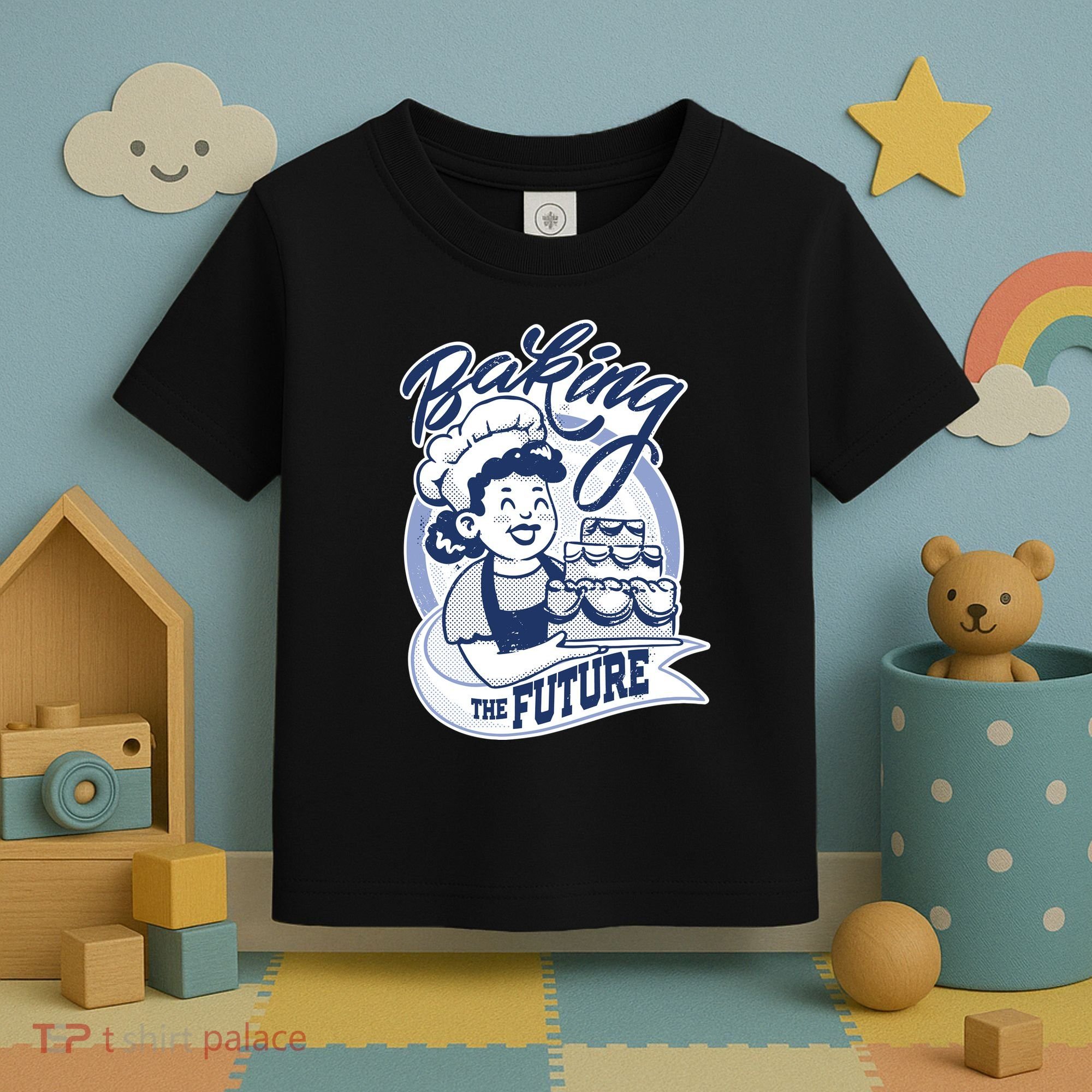 Baking The Future Retro Cartoon Toddler T-Shirt