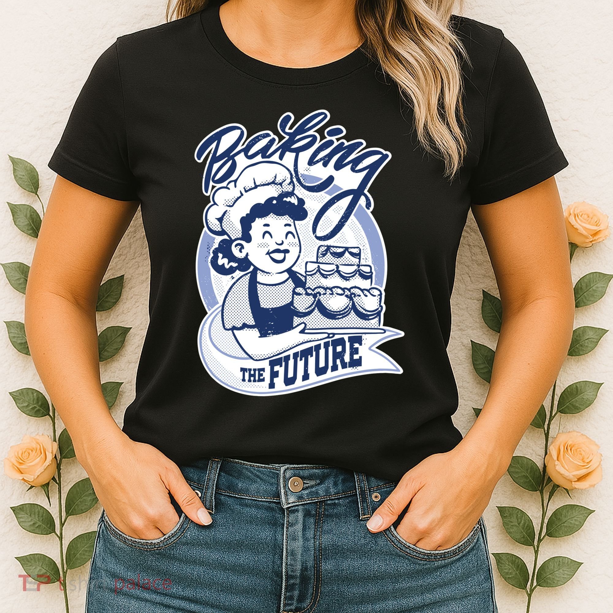 Baking The Future Retro Cartoon Women's T-Shirt