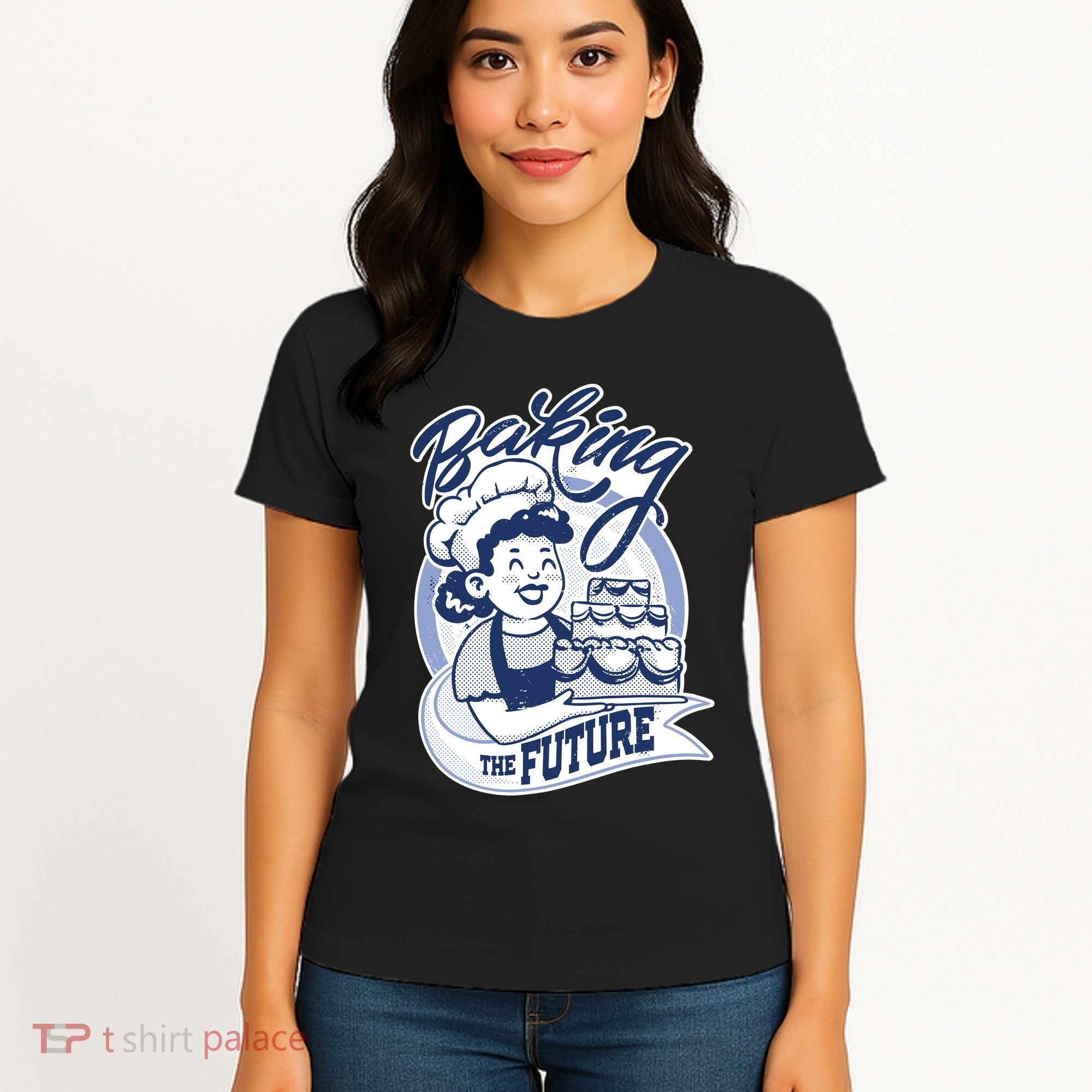 Baking The Future Retro Cartoon Women's T-Shirt