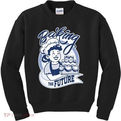Baking The Future Retro Cartoon Kids Sweatshirt