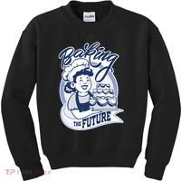 Baking The Future Retro Cartoon Kids Sweatshirt thumb 0