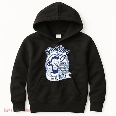 Baking The Future Retro Cartoon Kids Hoodie