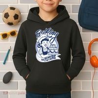 Baking The Future Retro Cartoon Kids Hoodie thumb 2