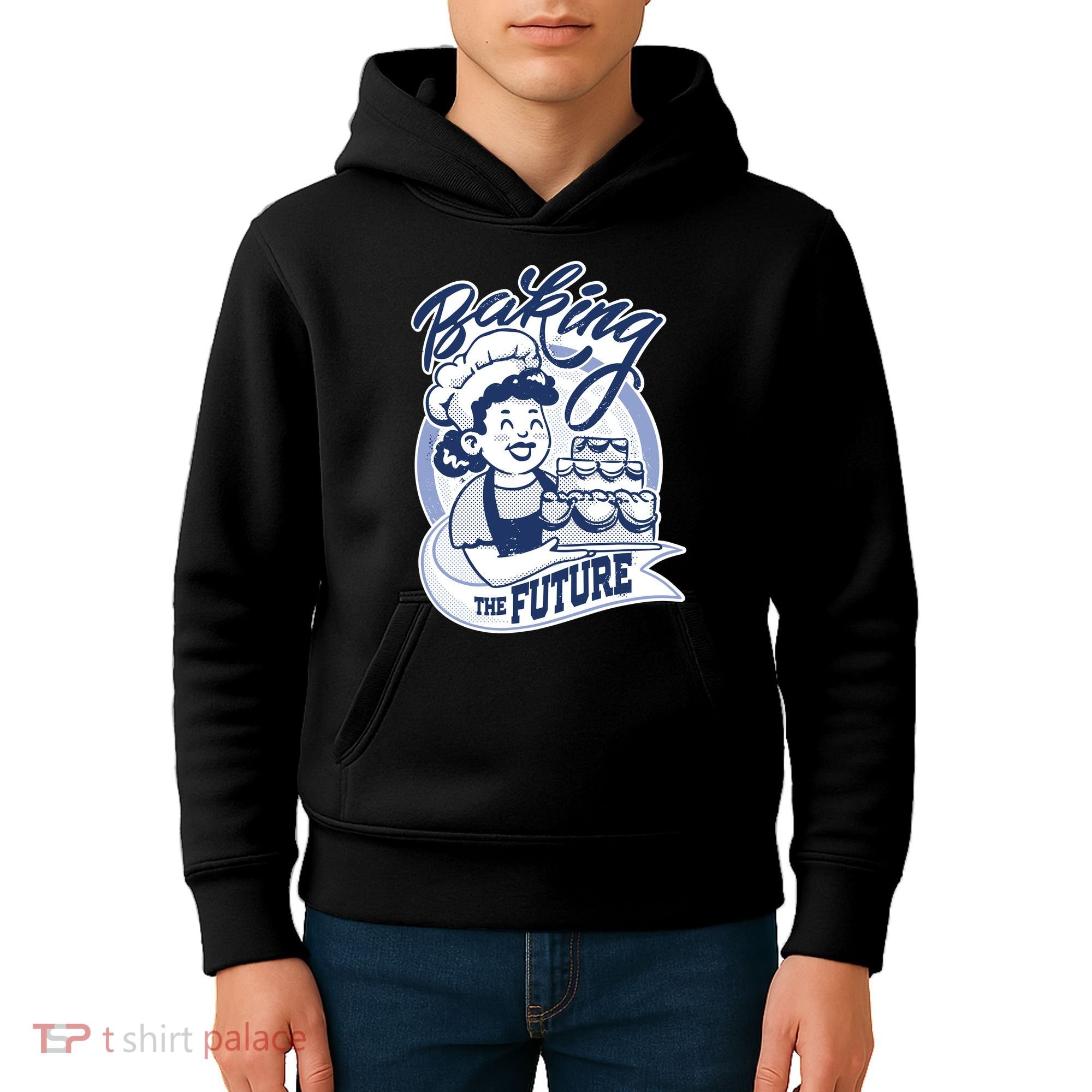 Baking The Future Retro Cartoon Kids Hoodie