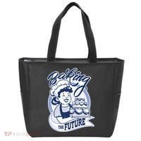 Baking The Future Retro Cartoon Tote Bag thumb 0