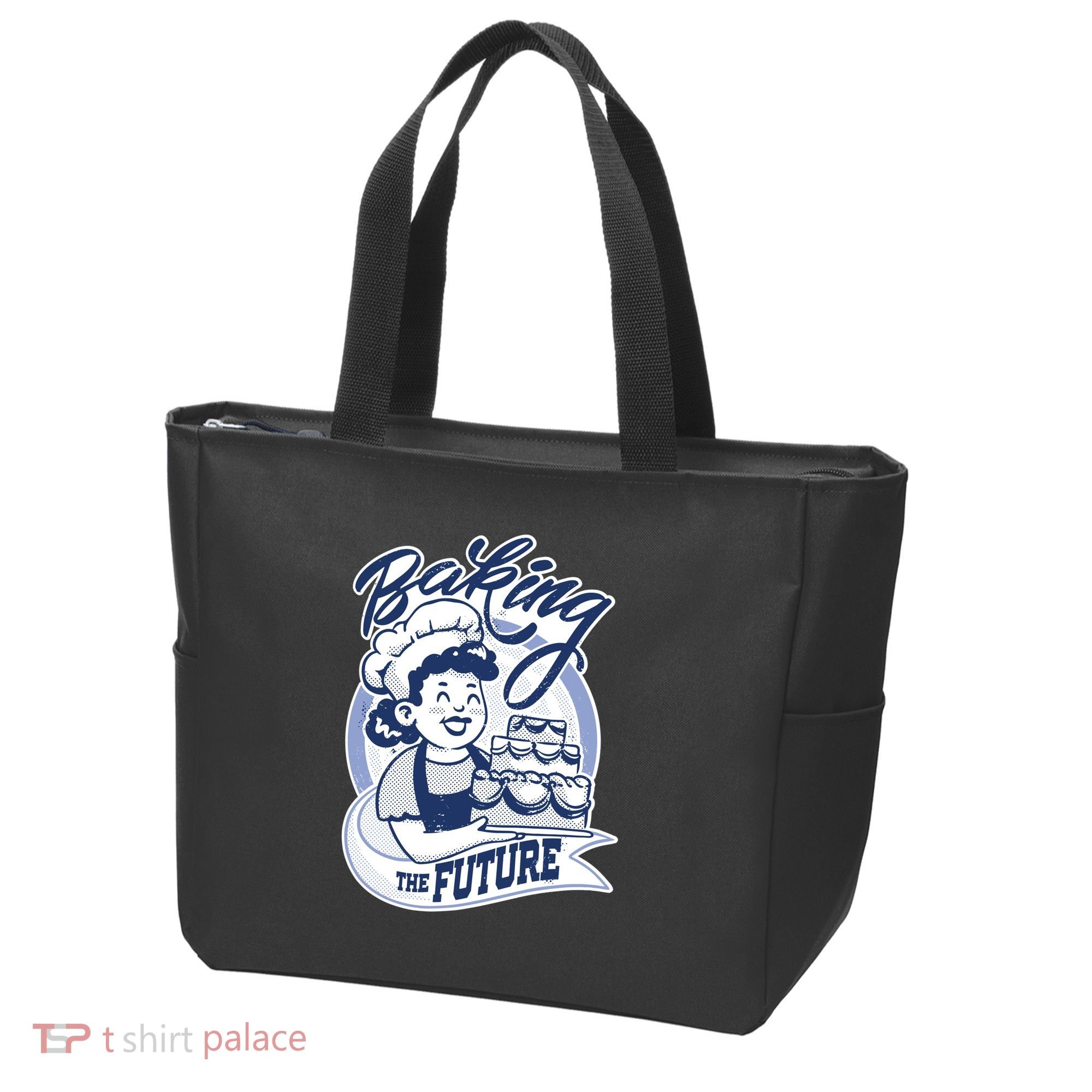Baking The Future Retro Cartoon Tote Bag