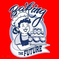 Baking The Future Retro Cartoon Santa Hat thumb 1