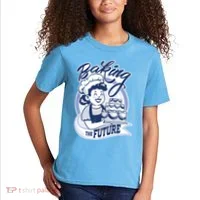 Baking The Future Retro Cartoon Kids T-Shirt thumb 2