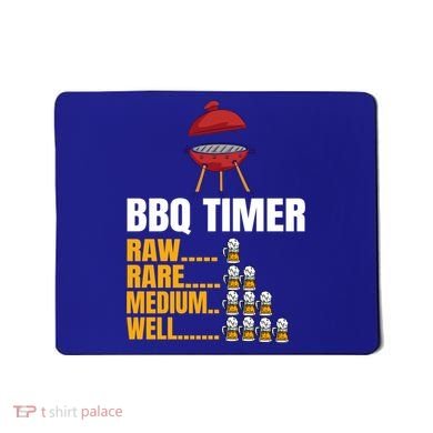 Bbq Timer Funny Gift Bbq Timer Barbecue Sign Funny 4th Of July Gift Mousepad