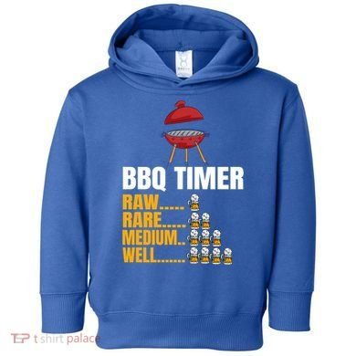 Bbq Timer Funny Gift Bbq Timer Barbecue Sign Funny 4th Of July Gift Toddler Hoodie