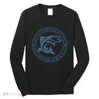 Born To Fish But Forced To Work Fishing Long Sleeve Shirt thumb 0