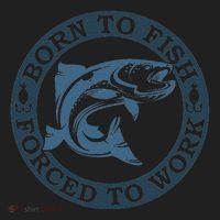 Born To Fish But Forced To Work Fishing Golf Towel thumb 3