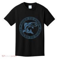 Born To Fish But Forced To Work Fishing Kids T-Shirt thumb 0