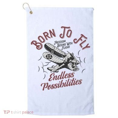 Born To Fly Golf Towel