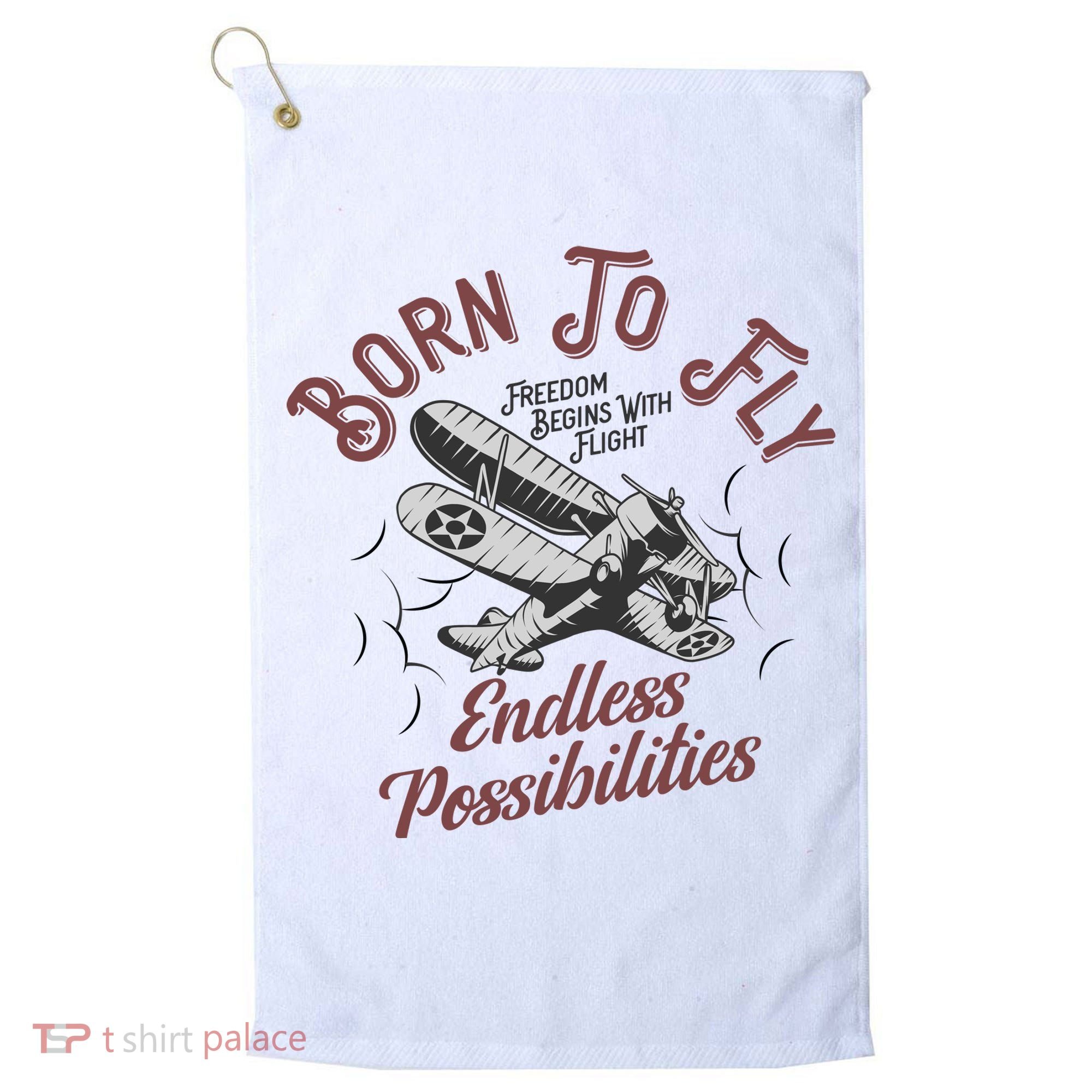 Born To Fly Golf Towel