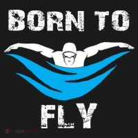 Born To Fly Butterfly Swimmers Swim Meet Gift Doggie Tank thumb 4