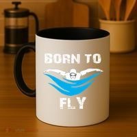 Born To Fly Butterfly Swimmers Swim Meet Gift Coffee Mug thumb 4