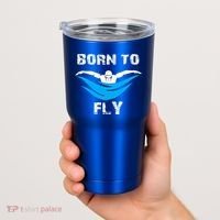 Born To Fly Butterfly Swimmers Swim Meet Gift Tumbler thumb 2
