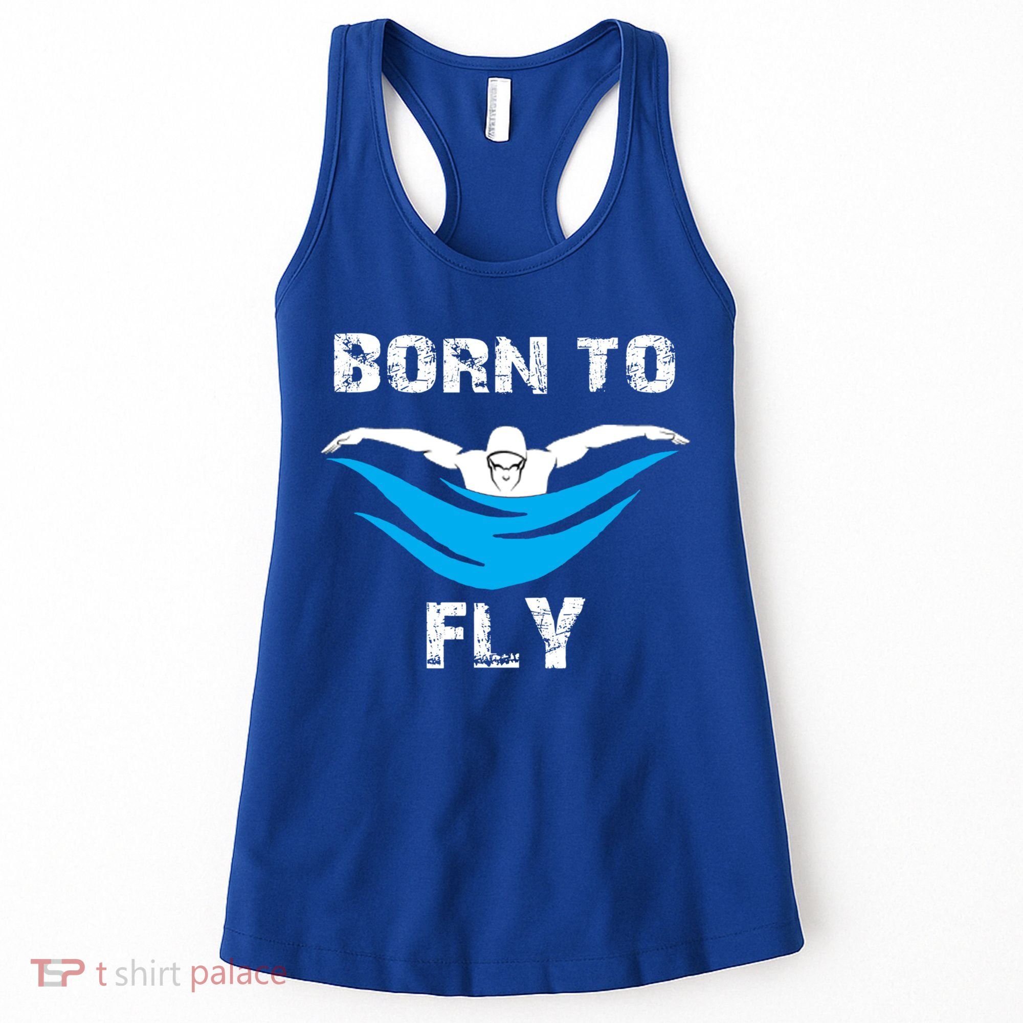 Born To Fly Butterfly Swimmers Swim Meet Gift Women's Tank Top