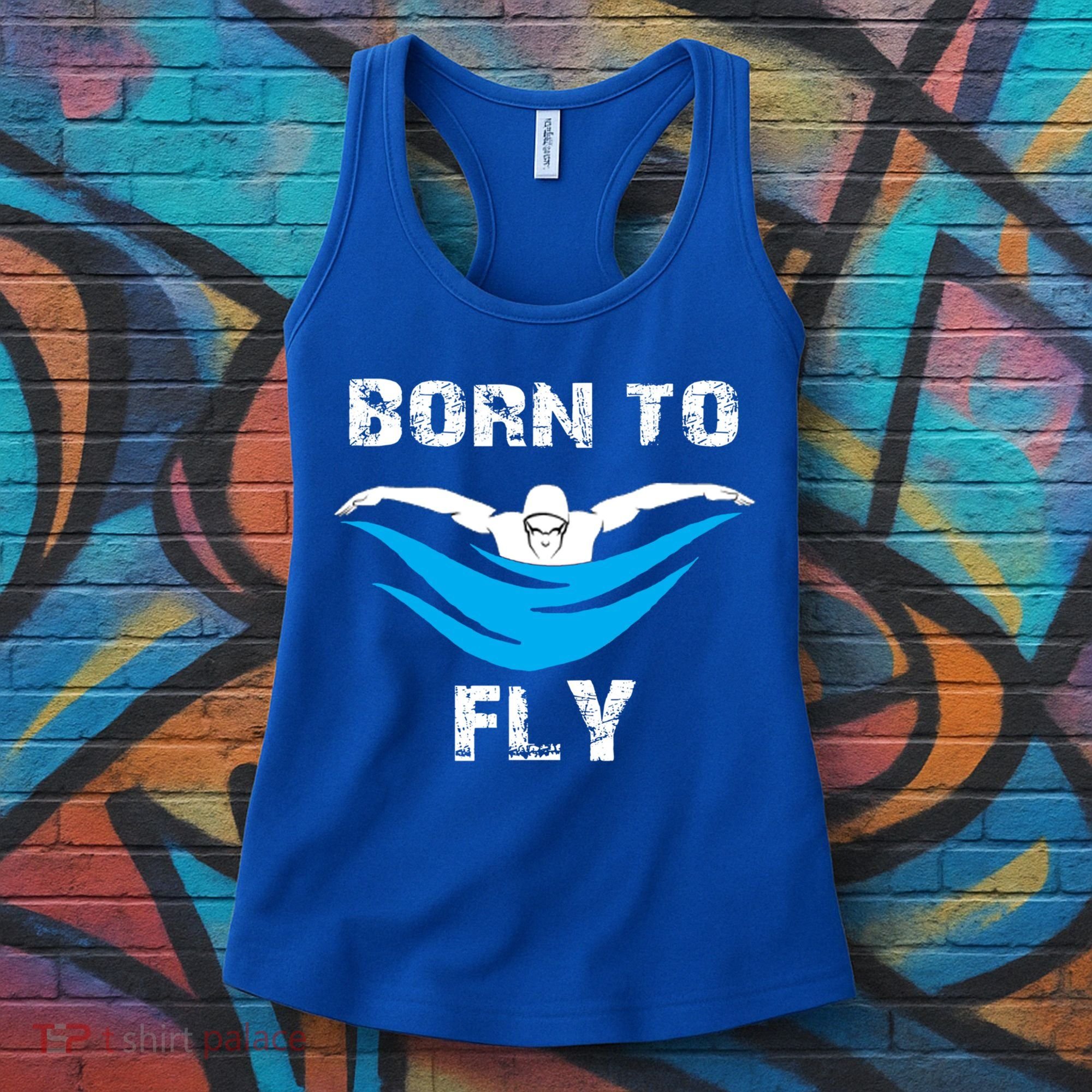 Born To Fly Butterfly Swimmers Swim Meet Gift Women's Tank Top