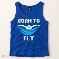 Born To Fly Butterfly Swimmers Swim Meet Gift Tank Top thumb 2