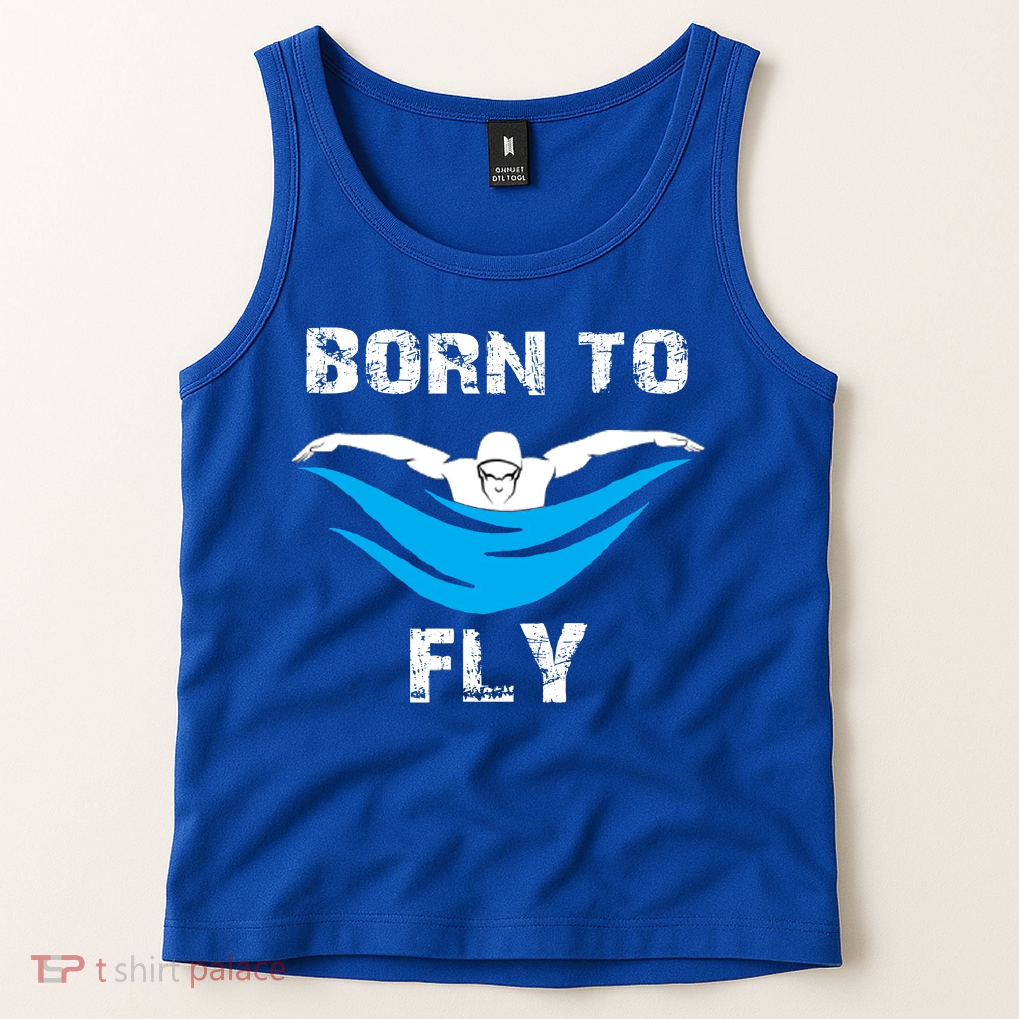 Born To Fly Butterfly Swimmers Swim Meet Gift Tank Top