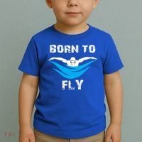 Born To Fly Butterfly Swimmers Swim Meet Gift Toddler T-Shirt thumb 2