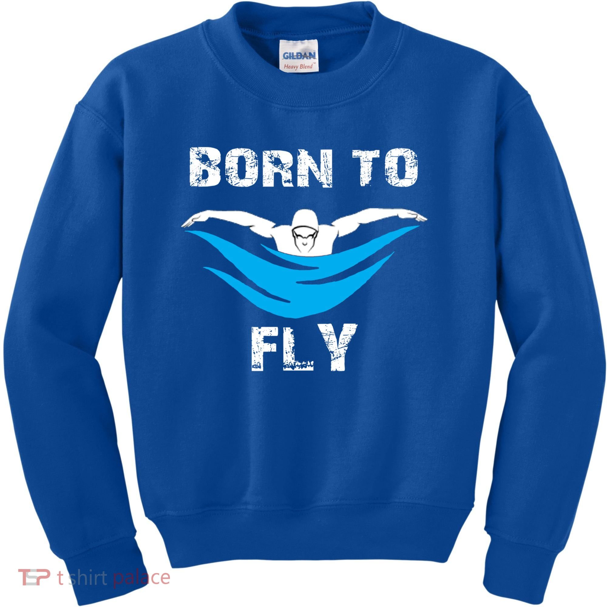 Born To Fly Butterfly Swimmers Swim Meet Gift Kids Sweatshirt