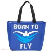Born To Fly Butterfly Swimmers Swim Meet Gift Tote Bag thumb 0