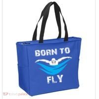 Born To Fly Butterfly Swimmers Swim Meet Gift Tote Bag thumb 2