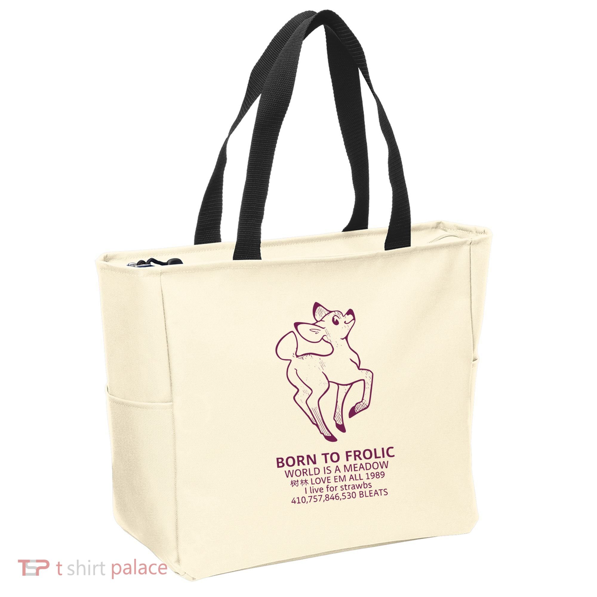 Born To Frolic World Is A Meadow Tote Bag