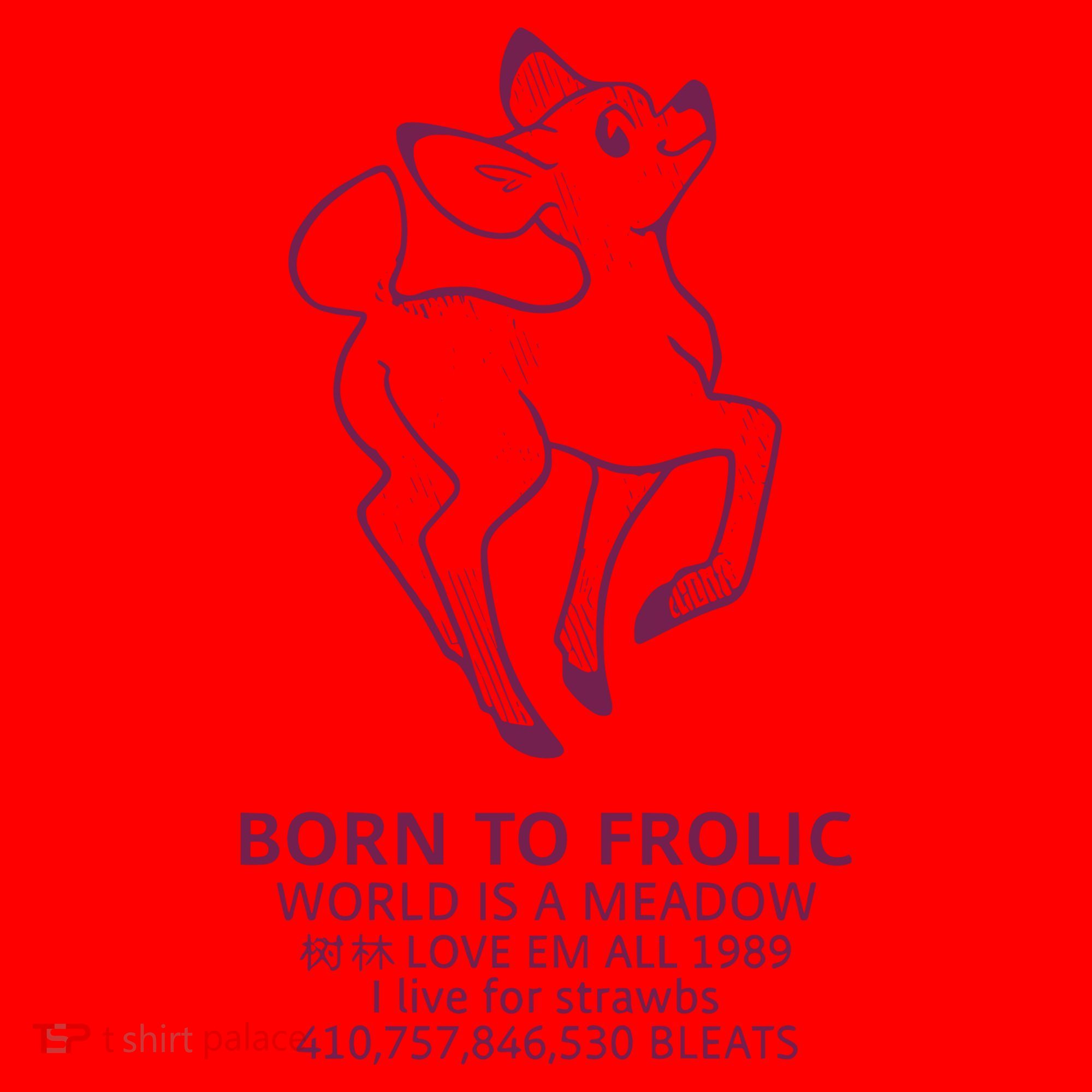 Born To Frolic World Is A Meadow Santa Hat