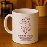 Born To Frolic World Is A Meadow Coffee Mug thumb 4
