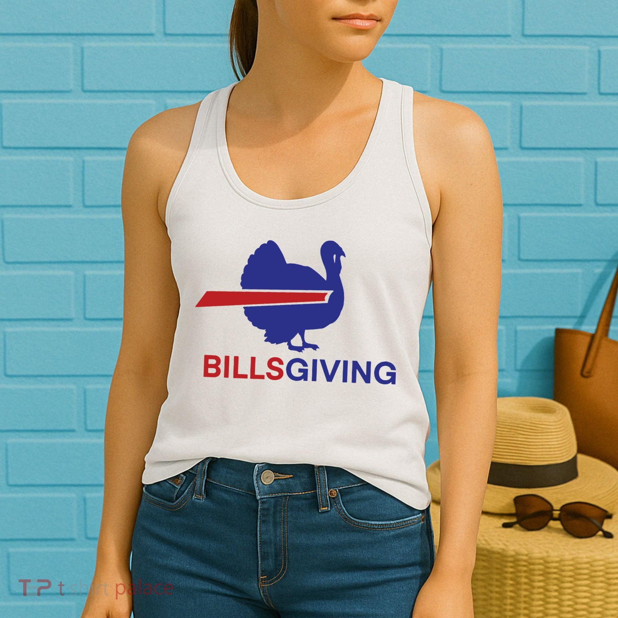 Billsgiving Turkey Football Gift Football Fan Women's Tank Top