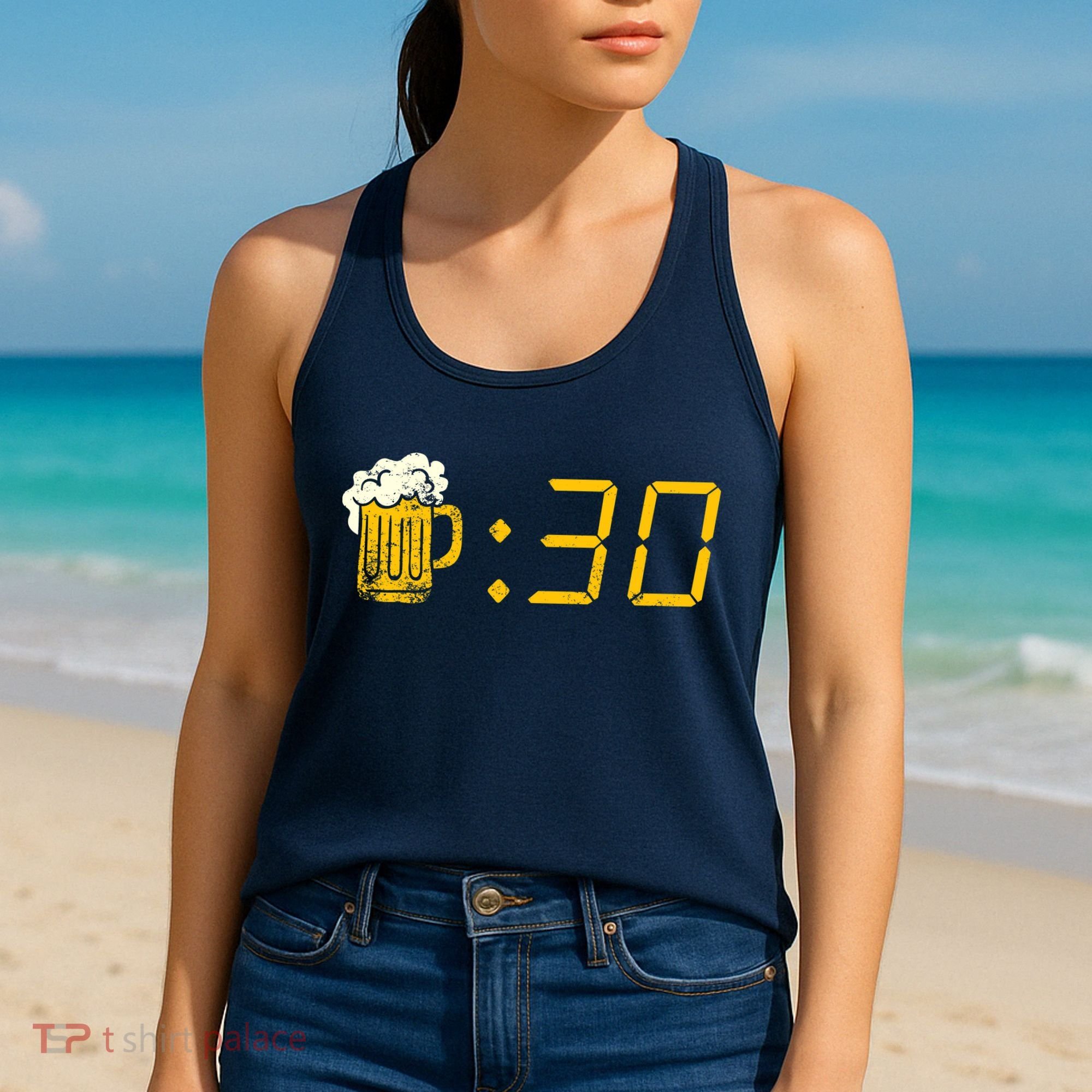 Beer Thirty. Funny Drinking Or Getting Drunk Women's Tank Top