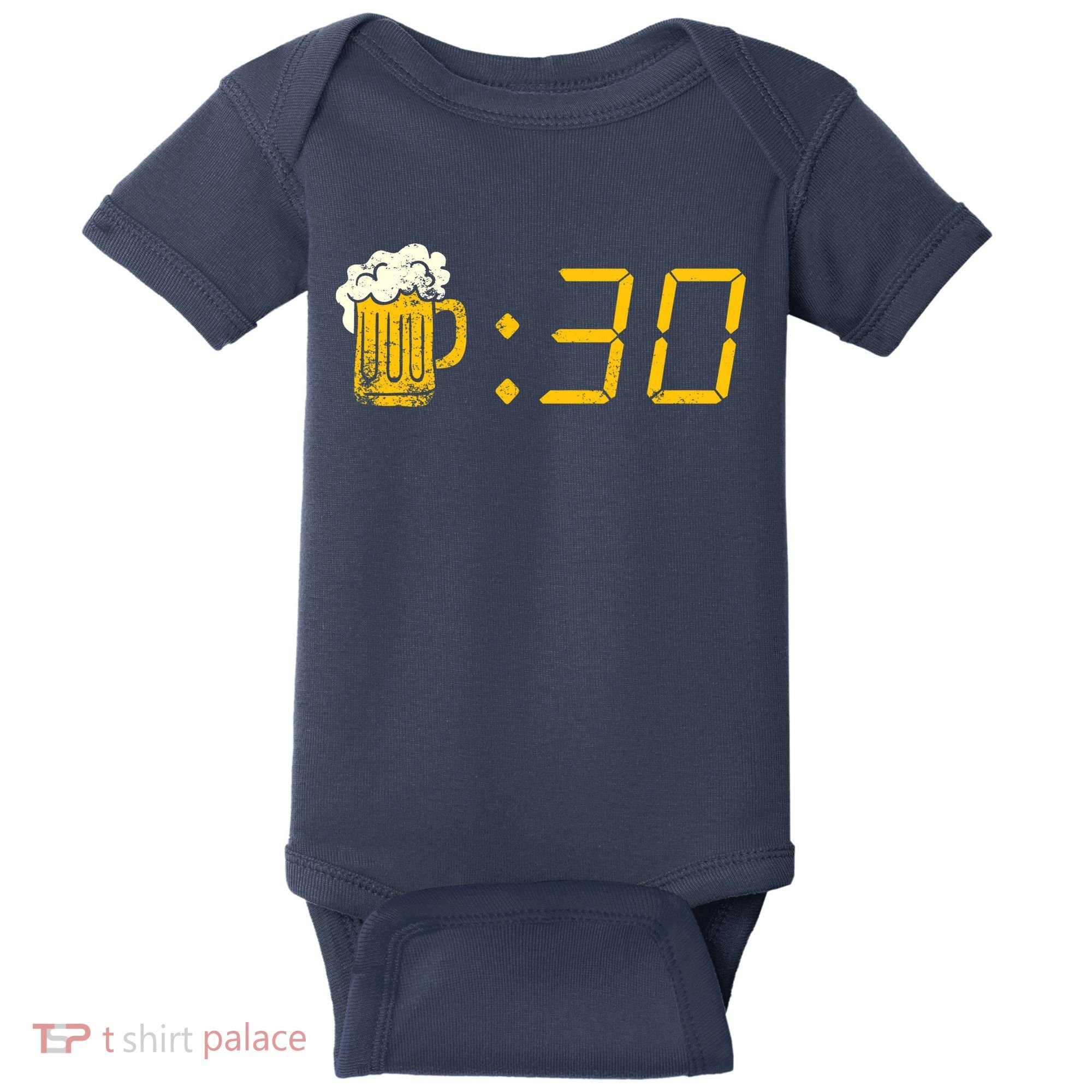 Beer Thirty. Funny Drinking Or Getting Drunk Baby Bodysuit