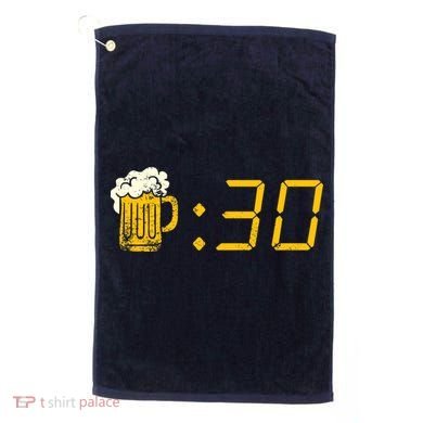 Beer Thirty. Funny Drinking Or Getting Drunk Golf Towel