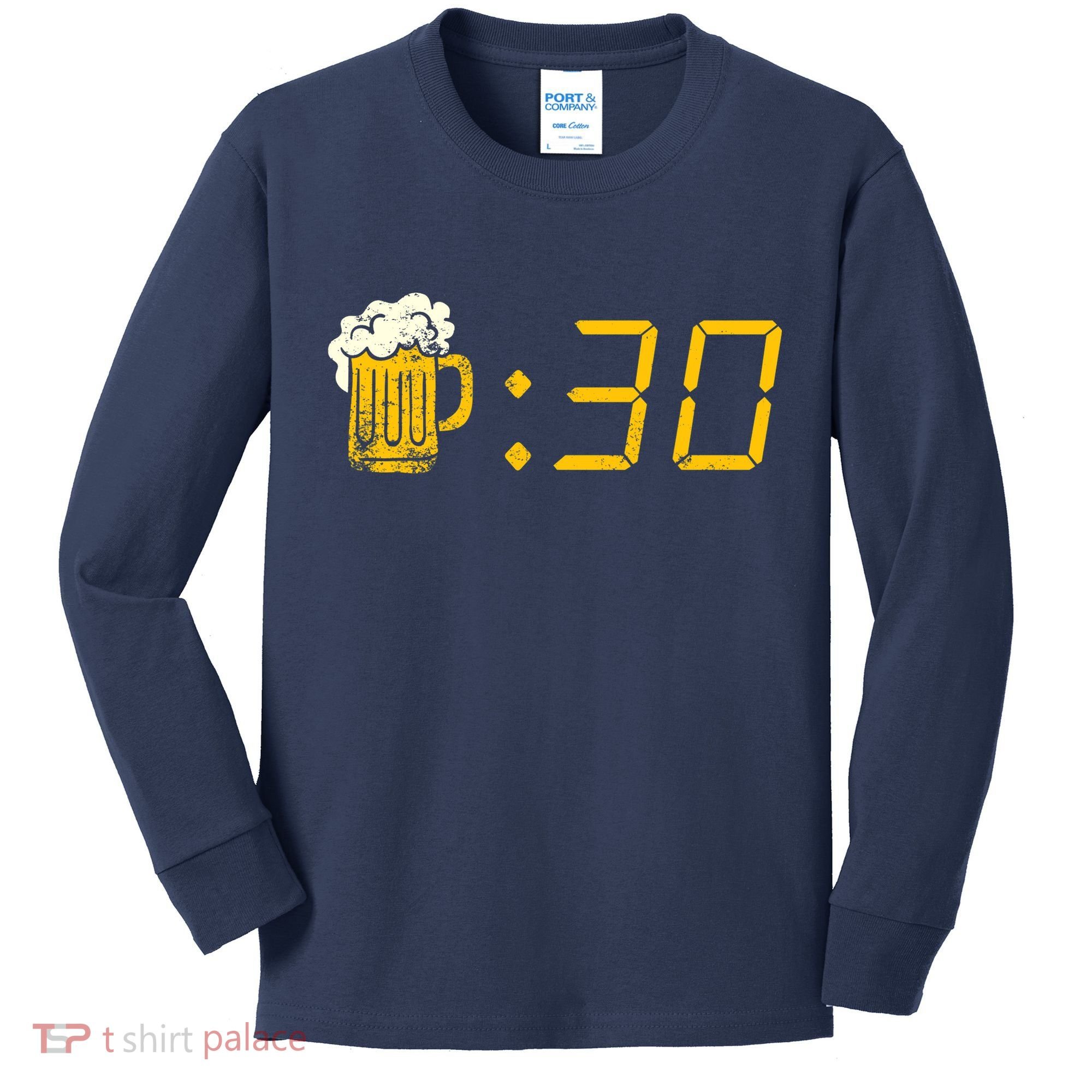 Beer Thirty. Funny Drinking Or Getting Drunk Kids Long Sleeve Shirt