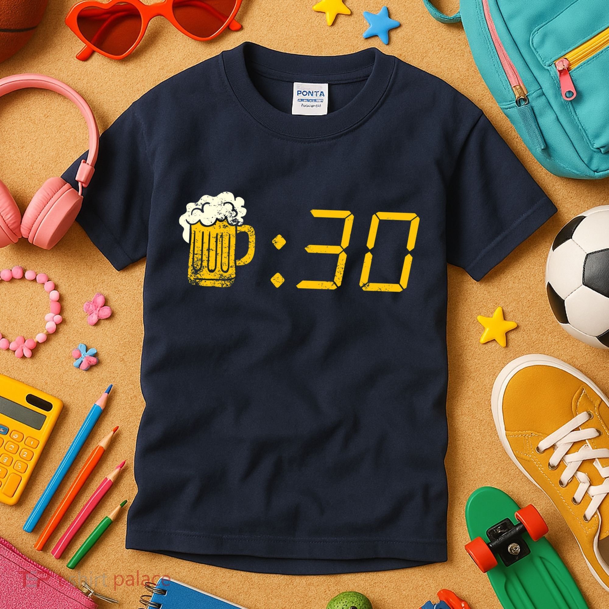 Beer Thirty. Funny Drinking Or Getting Drunk Kids T-Shirt