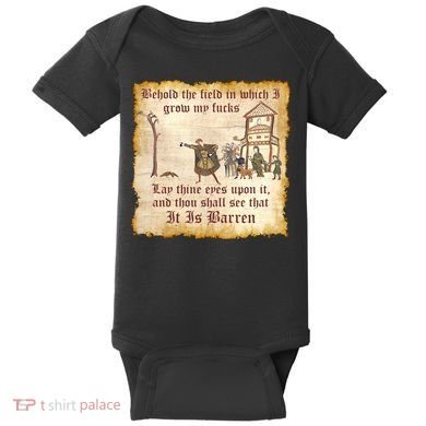 Behold The Field Medieval Dank Meme Baby Bodysuit