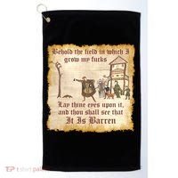Behold The Field Medieval Dank Meme Golf Towel thumb 0