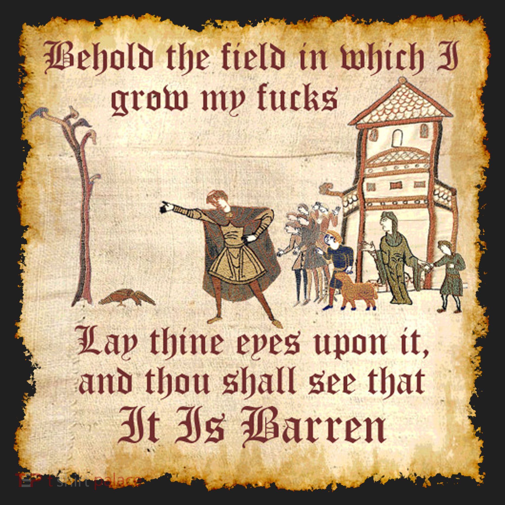 Behold The Field Medieval Dank Meme Golf Towel