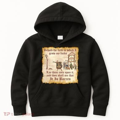 Behold The Field Medieval Dank Meme Kids Hoodie