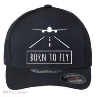Born To Fly Aviation Pilot Flying Airplane Aircraft Gift Flexfit Unipanel Trucker Cap thumb 0