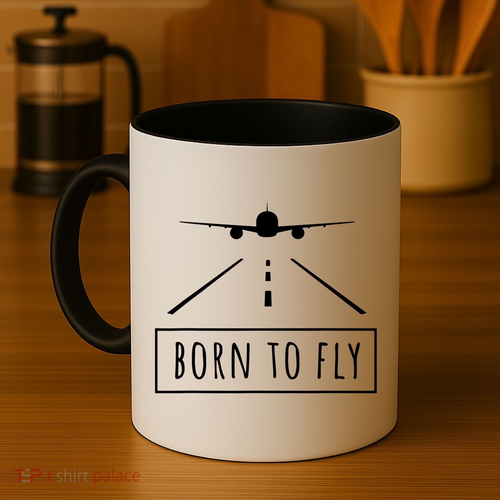 Born To Fly Aviation Pilot Flying Airplane Aircraft Gift Coffee Mug