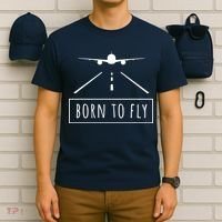 Born To Fly Aviation Pilot Flying Airplane Aircraft Gift T-Shirt thumb 6